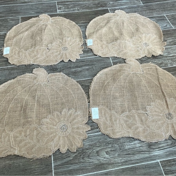 Rustic Pumpkin Placemats with Floral Design - Picture 4 of 5